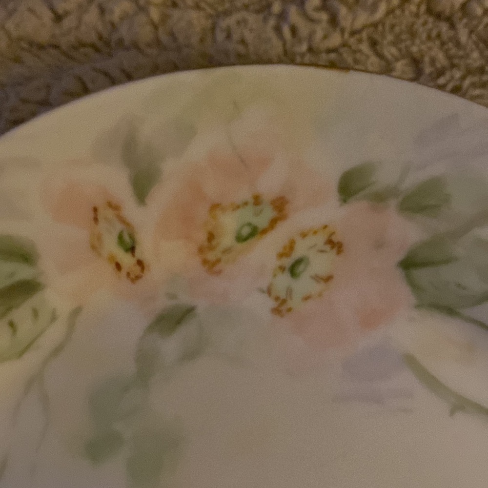 Beautiful Vintage Pink Flowers Plate! - Picture 2 of 4